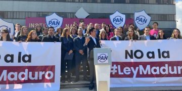 La dirigencia del PAN entrega carta a Guadalupe Taddei por Reforma Electoral