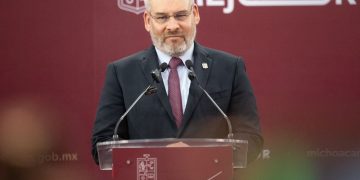 Gobernador Alfredo Ramírez Bedolla en conferencia de prensa informando sobre la detención de César Alejandro N alias El Botox