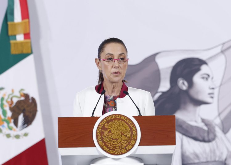 Claudia Sheinbaum defiende la soberanía y autodeterminación de los pueblos tras la intervención de EE.UU. en Venezuela. EFE/Sáshenka Gutiérrez