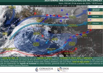 Frente frío 32 provocará lluvias fuertes, Norte intenso y heladas en gran parte de México