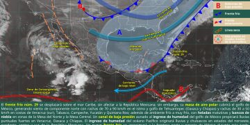 Frente frío 29 no afectará a México, pero provocará vientos fuertes y ambiente gélido