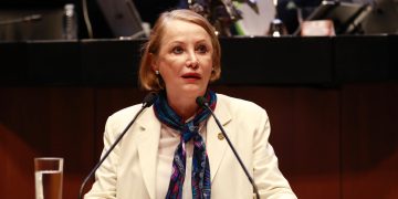 Laura Itzel Castillo Juárez, presidenta del Senado de la República, en sesión de la Comisión Permanente
