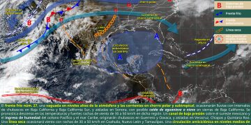 Frente frío 27 provocará lluvias fuertes, nieve y heladas en el norte de México