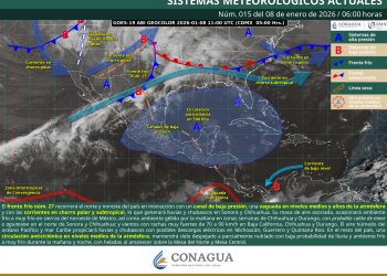 Frente frío 27 provoca lluvias, fuertes vientos y posible caída de nieve en el norte de México