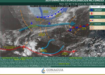 Frente frío 28 provocará lluvias fuertes, frío intenso y evento de Norte en varias regiones del país