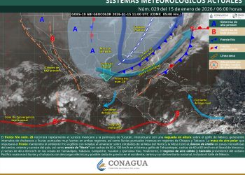 Frente frío 28 provoca lluvias intensas, heladas y fuertes rachas de viento en México