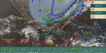 Frente frío 28 provoca lluvias intensas, heladas y fuertes rachas de viento en México