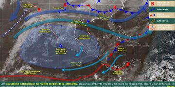 Frente frío 32 provocará vientos fuertes y descenso de temperaturas en México