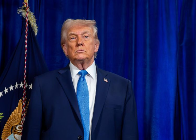 Donald Trump advierte a Delcy Rodríguez sobre las consecuencias si no sigue las directrices de EE.UU.. EFE/EPA/NICOLE COMBEAU / POOL