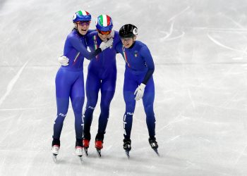 Italia se coronó este miércoles como campeona olímpica en la modalidad de relevos mixtos en pista corta de patinaje de velocidad