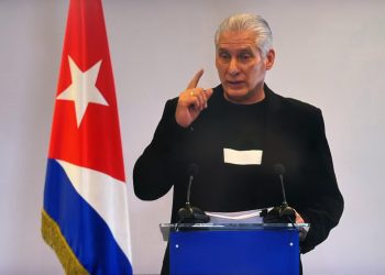 Miguel Díaz-Canel durante su comparecencia televisada sobre las relaciones con Estados Unidos