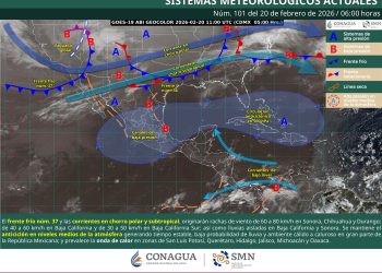 Frente frío 37 provocará vientos de hasta 80 km/h en el noroeste