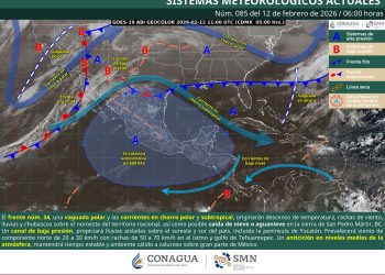 Frente frío 34 provocará descenso de temperatura y posible nieve en Baja California este 12 de febrero