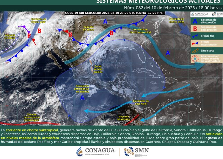 Nuevo frente frío entra a México este 11 de febrero: habrá heladas de hasta -10°C y vientos fuertes