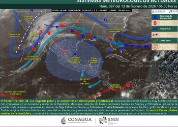 Frente frío 34 traerá nieve, lluvias y vientos fuertes