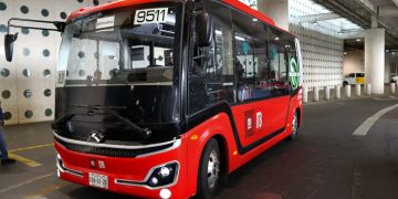 Unidad del Metrobús Línea 4 Ruta Quetzalcóatl