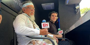 Luis Nah, sacerdote maya, durante la entrevista donde habló sobre la serie documental El Último Maestro