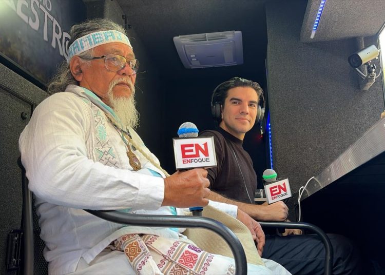 Luis Nah, sacerdote maya, durante la entrevista donde habló sobre la serie documental El Último Maestro