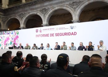 Clara Brugada informa sobre reducción de delitos de alto impacto en conferencia de prensa en la Ciudad de México