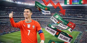 La ausencia de Cristiano Ronaldo en el amistoso del próximo 28 de marzo contra México en el Estadio Azteca provocó que los precios de los boletos en sitios de reventa comenzarán a bajar.