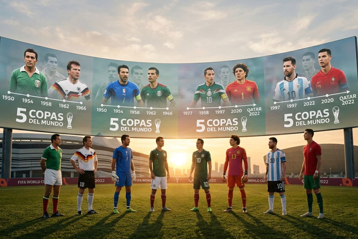 Los futbolistas que han jugado más Copas del Mundo en la historia