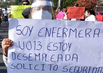 Trabajadores del IMSS Bienestar bloquearon la Primero de mayo y periférico