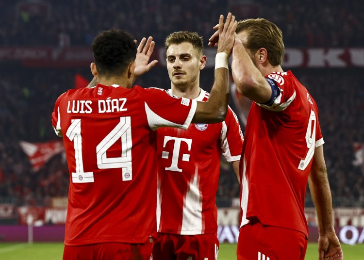 El Bayern se impuso este miércoles por 4-1 al Atalanta con dos goles de Harry Kane, uno de ellos de penalti, uno de Lennart Karl