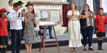 Claudia Sheinbaum encabezó la develación del billete conmemorativo en Oaxaca