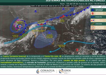 Cuarta tormenta invernal y frente frío 40 provocarán lluvias, viento y posible nieve en el norte de México