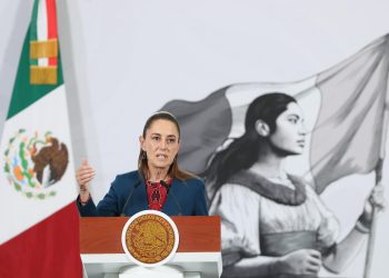 Presidenta Claudia Sheinbaum durante rueda de prensa