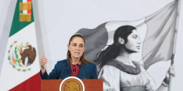 Presidenta Claudia Sheinbaum durante rueda de prensa
