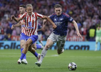 Atlético y Arsenal empataron (1-1) en el Metropolitano en partido de ida de las semifinales de la Liga de Campeones.