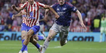 Arsenal empata con el Atlético de Madrid en la ida de las semifinales de la Champions League