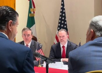 Marcelo Ebrard participó en el encuentro con empresarios y equipo de EE.UU.