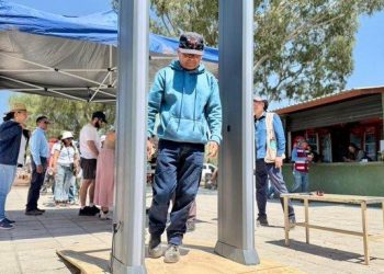 Arcos detectores de metales instalados en accesos a Teotihuacán
