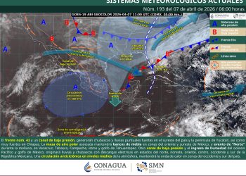 Frente frío 43 provoca lluvias intensas y mantiene onda de calor en gran parte de México