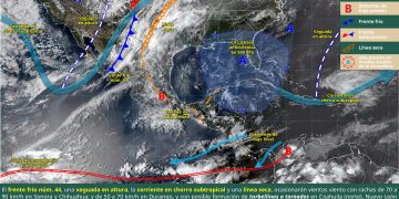 Frente frío 44 traerá lluvias, vientos fuertes y riesgo de torbellinos