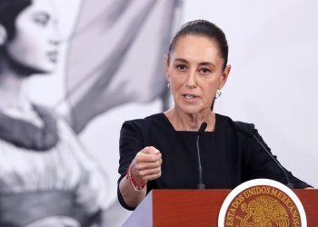 Claudia Sheinbaum durante su conferencia matutina en Palacio Nacional