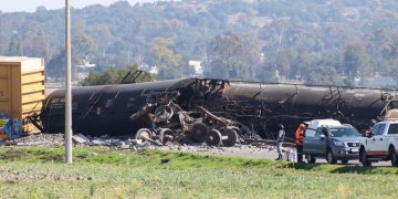 Un tren de Ferrosur se descarriló durante la madrugada en Tlaxcala