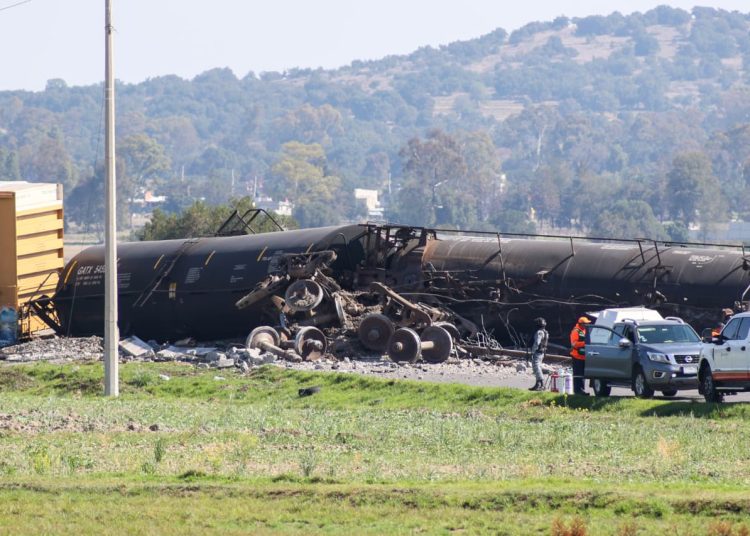 Un tren de Ferrosur se descarriló durante la madrugada en Tlaxcala
