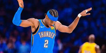 Los Oklahoma City Thunder, vigentes campeones de la NBA, no dieron opción este martes a unos Lakers sin Luka Doncic y les doblegaron 108-90 para tomar
