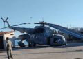 Helicóptero de la Marina aterriza de emergencia en la Cuarta Zona Naval en Sinaloa
