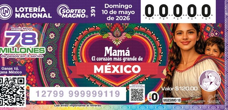 Sorteo Magno del Día de las Madres 2026 de Lotería Nacional registró venta récord más alta de la última década
