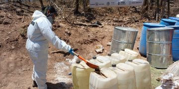 Autoridades localizaron e inhabilitaron tres laboratorios clandestinos en Sinaloa.