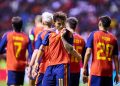 Un gol de Mikel Oyarzabal, en el minuto 2 de partido gracias a un disparo con la pierna izquierda desde fuera del área, otro de Pedri en el 32 y un tanto en propia puerta de Pedro Gallese, en el 53 le, dieron a España