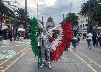 Festejos en el Ángel de la Independencia por México vs. Chequia