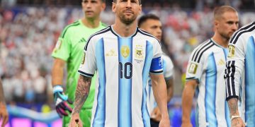 Lionel Messi, con el gol logrado en el minuto 38 del partido contra Austria, se ha convertido en el máximo goleador de la historia de los Mundiales, con 17 tantos