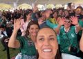 Sheinbaum y Brugada disfrutan inauguración de la Fiesta del Futbol en el Deportivo Los Galeana