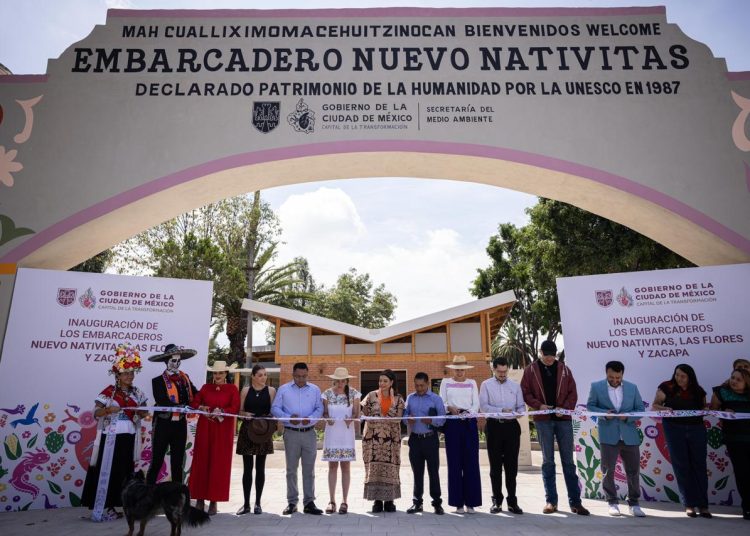 Brugada inaugura embarcaderos rehabilitados en Xochimilco y anuncia recuperación de vocación lacustre