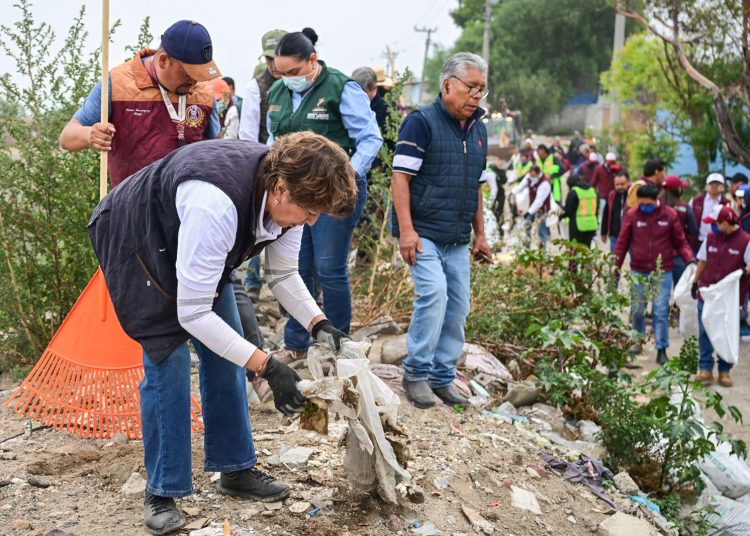 Más de 743 toneladas de residuos fueron retiradas en jornada “Limpiemos Nuestro Edomex”